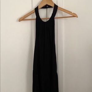 Black long dress with high neck